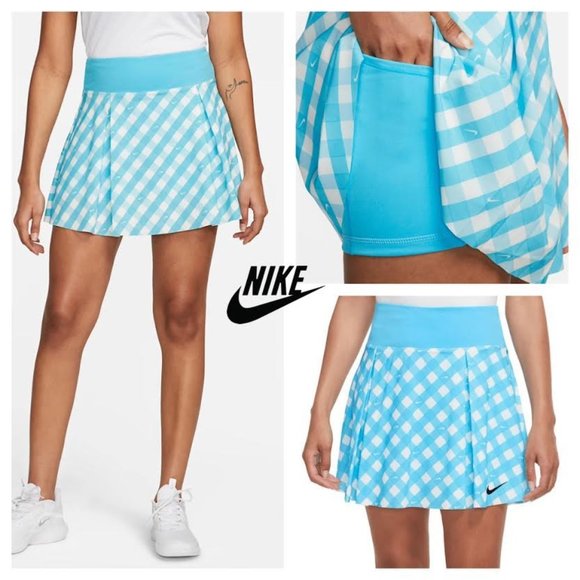NWT $80 NIKE Women XL Dri-FIT Club Printed Swoosh LOGO Tennis Skirt Skort Shorts - Picture 1 of 11